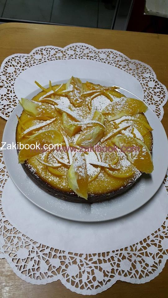 كيكة البرتقال مع صوص البرتقال