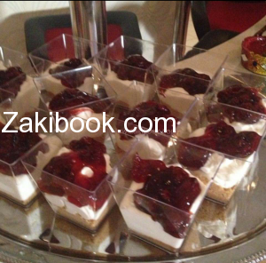 طريقة عمل تشيز كيك كاسات بالصور