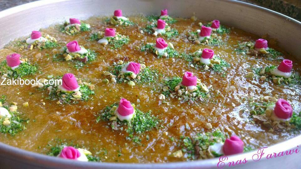 طريقة سهلة و سريعة لعمل البسبوسة بالقشطة