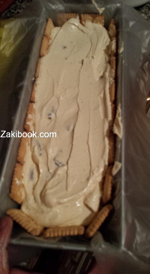 كيكة البسكويت والشكولاتة الباردة خطوة بخطوة مع الصور