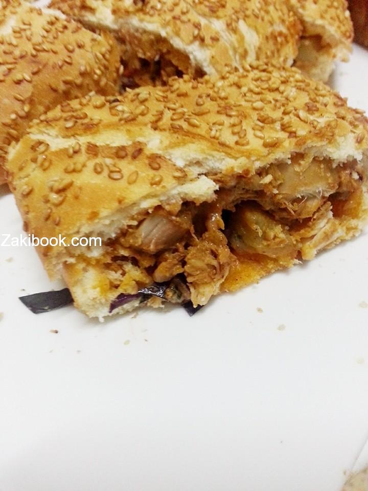 شاورما مدخنه بخبز الصمون خطوة بخطوة مع الصور