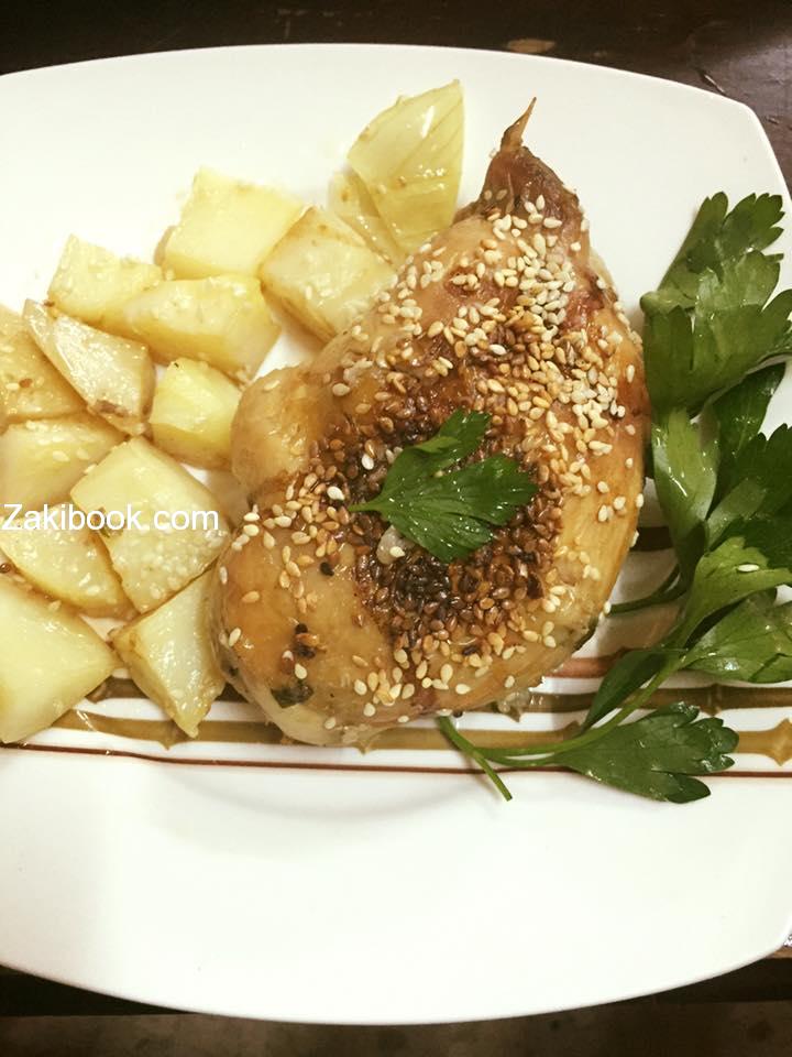 طريقة عمل أفخاذ الدجاج المحشية