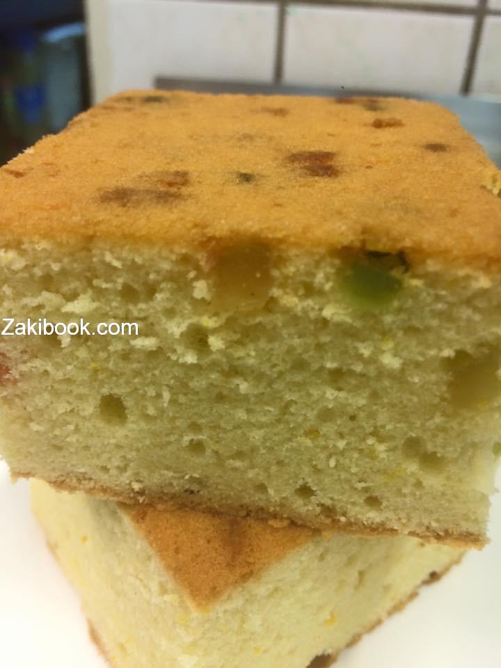 كيكه الفوكه المجففه بالبرتقال