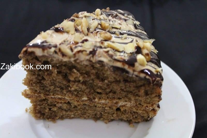 كيكة النسكافية بالصوص هشة ومحشية 