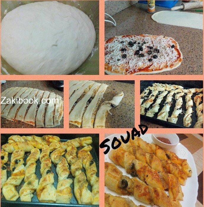 Twisted Pizza Breadsticks اصابع البيتزا المجدولة