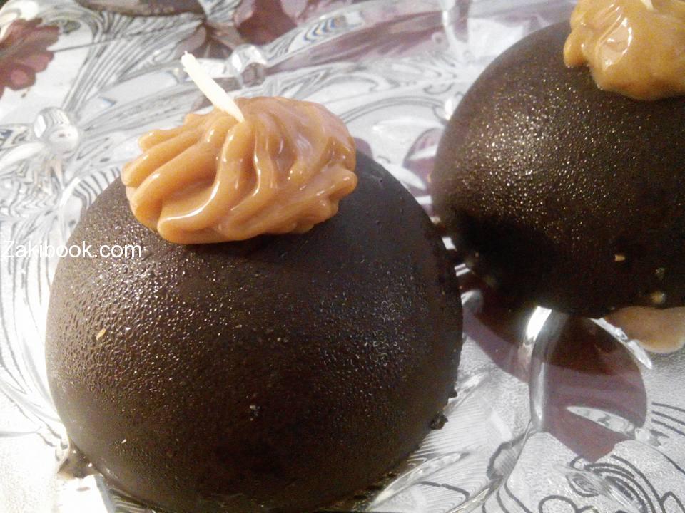 قوالب الشكولاتة المحشية ببودنج الموز