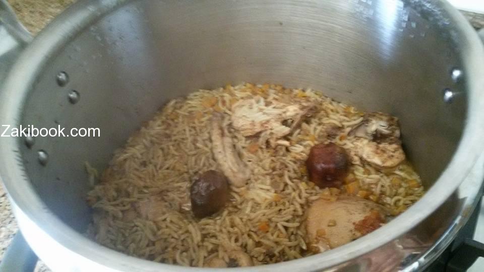 الارز المضغوط علي الطريقة السعودية