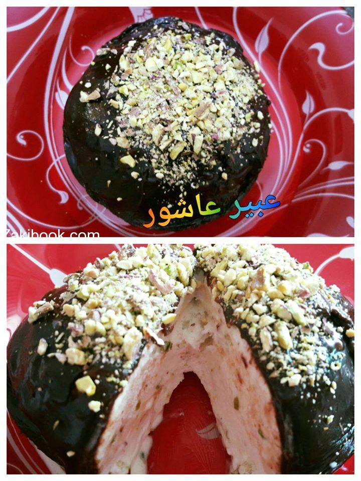 البوظة العربية المغلفة ب شوكلاتة نوتيلا 