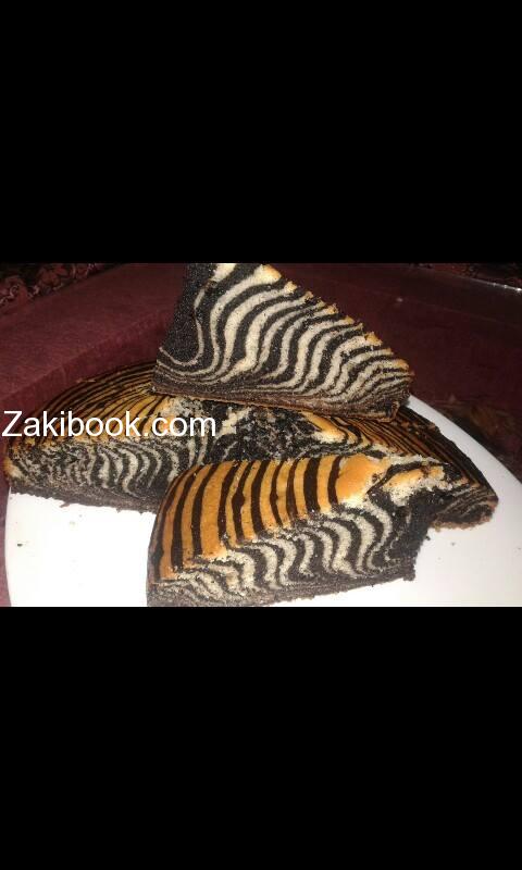 كيكة الزيبرا المميزة بالخطوات المصورة 