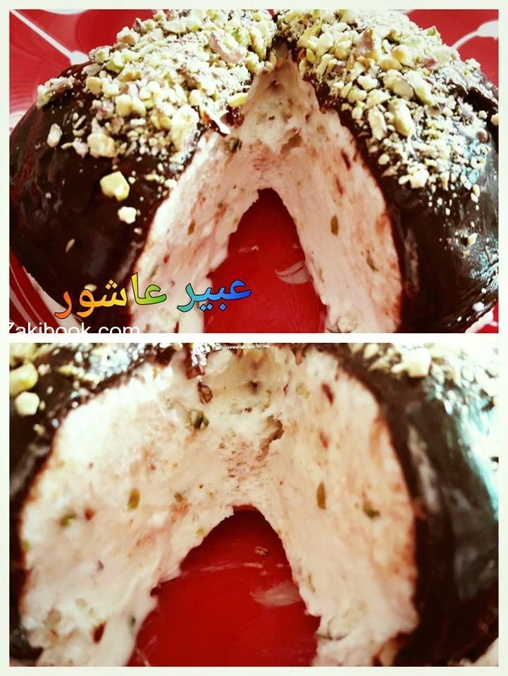 البوظة العربية المغلفة ب شوكلاتة نوتيلا 