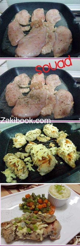 صدور الدجاج المقلية على طريقة المطاعم