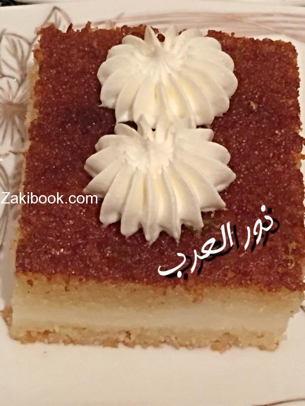 بسبوسة بكريمة الجبن والزبادي