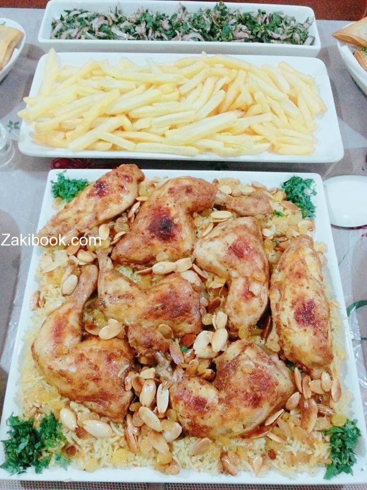 دجاج بالخلطة مع ارز مجبوس بالجزر