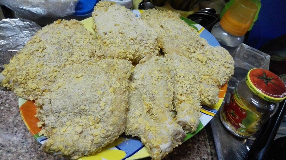 دجاج كنتاكي مع الارز المدخن