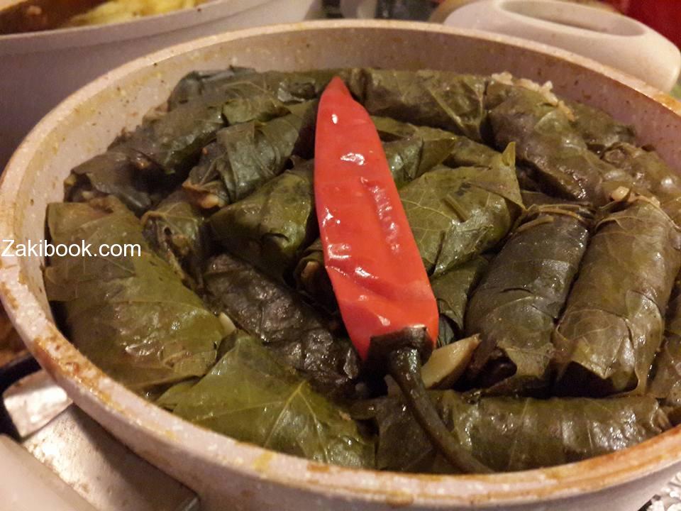 كيف تعملي ورق العنب على شكل قالب