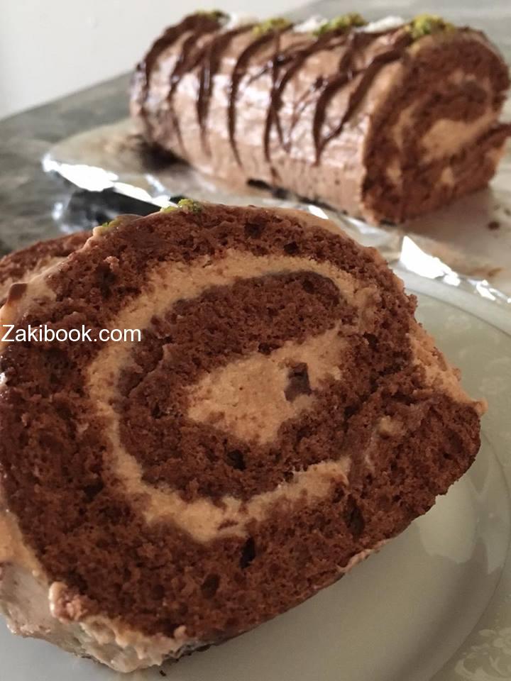 كيك سويس رول بالشكولاتة