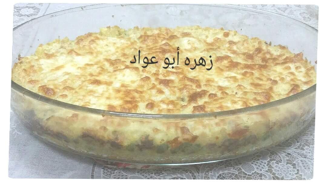 صينيه بطاطس بوري باللحمه المفرومه والشوفان