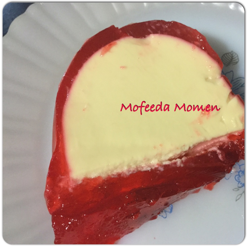 التشيز كيك المغلف بالجيلي او الجيلي بحشو التشيز كيك