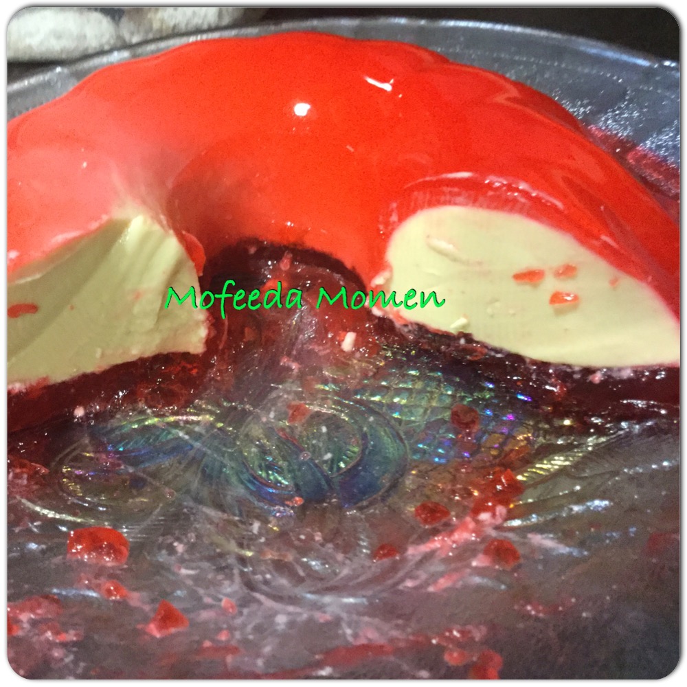 التشيز كيك المغلف بالجيلي او الجيلي بحشو التشيز كيك