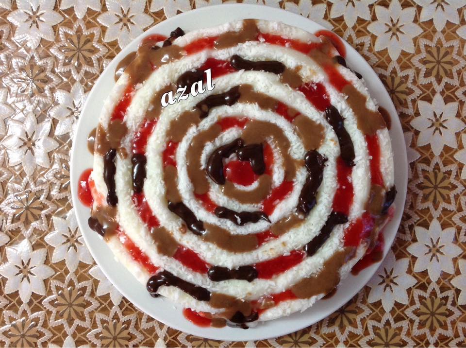 كيكة بياض الثلج الطعم فوق الوصف أو كيكة snow white