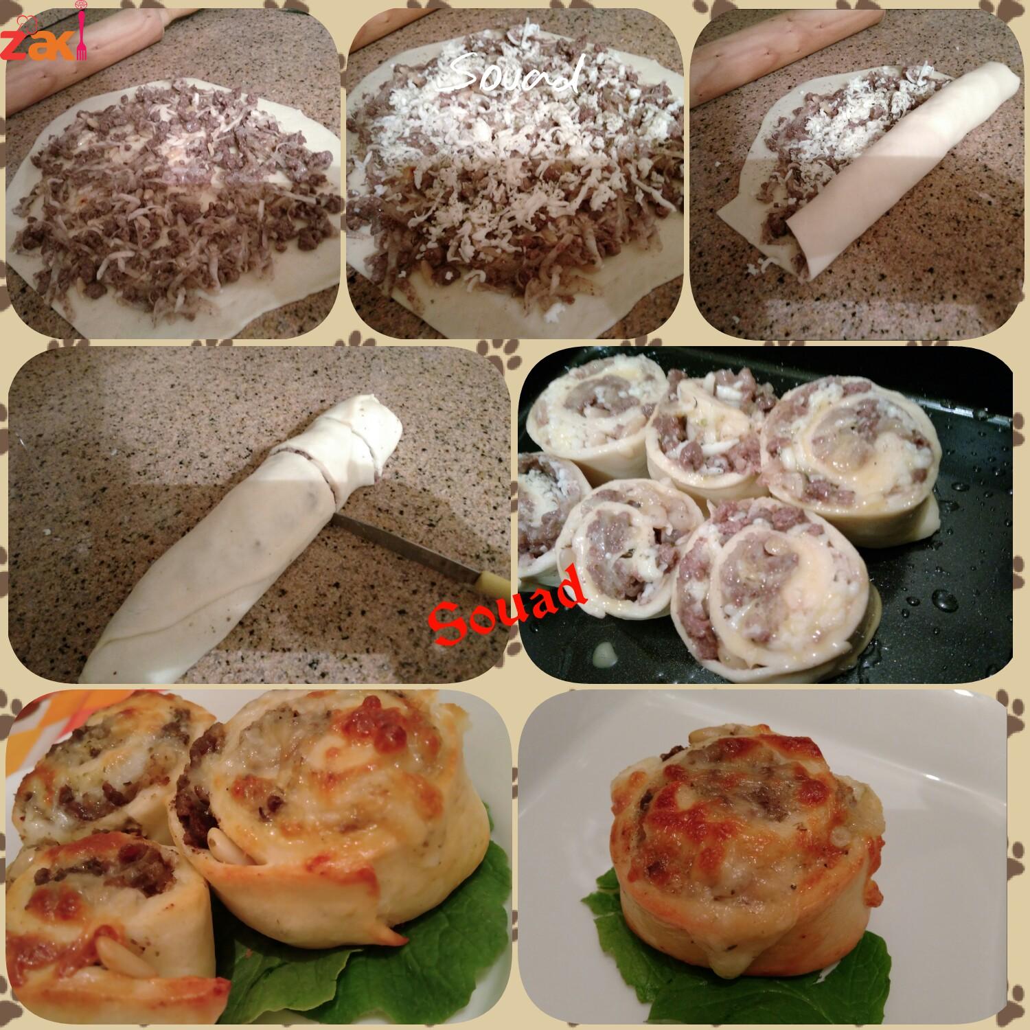 رولات اللحم المفروم والبطاطا من المقبلات والمعجنات الشهية