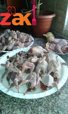 زغاليل وسمان محشيه بالفريكه والرز والمكسرات وارنب وشوربة فريكه وملوخيه شو رئيكم صبااااايا