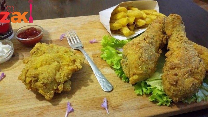 بروستد الدجاج المقرمش