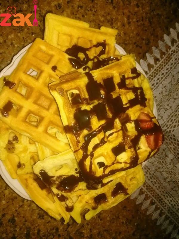 طريقة عمل الوافل ولا ازكى من هيك 
