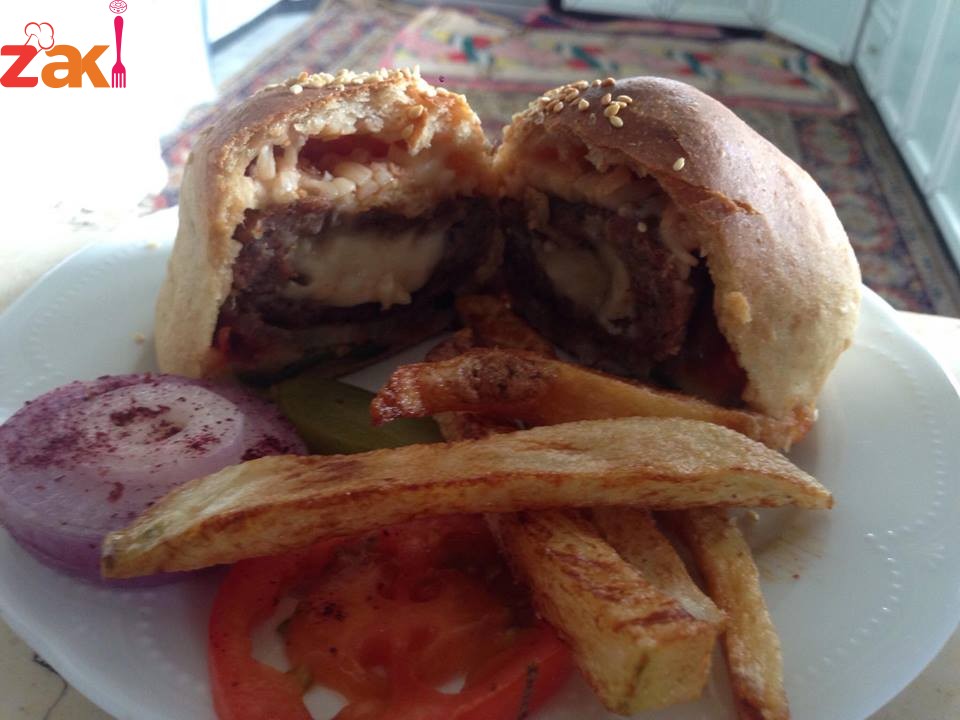 طريقة عمل فطاير البرجر بفخد الدجاج شغل مطاعم خمس نجووووم