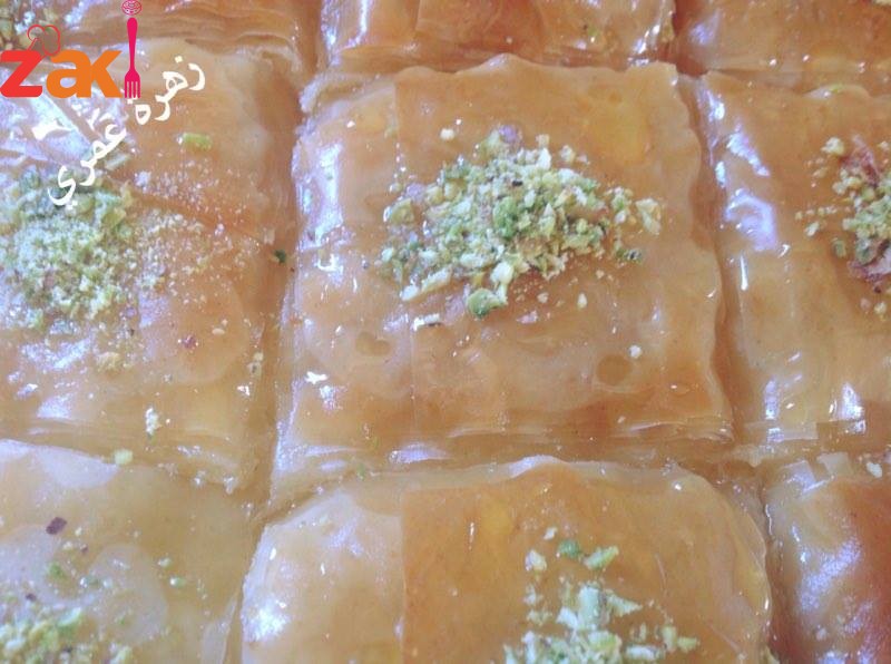 طريقة عمل افخم ورق جلاش بالقشطة طجين متوسط الحجم