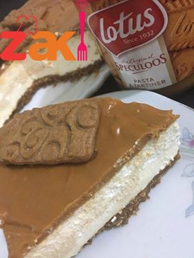 تشيز كيك اللوتس يااااااااويلي على الزكاوة المشهد لا يقاوم