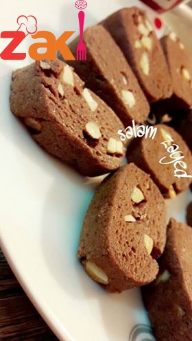 بسكوت الشكولاته باللوز بسكوت سهل وراقي وكتييييير زاكي