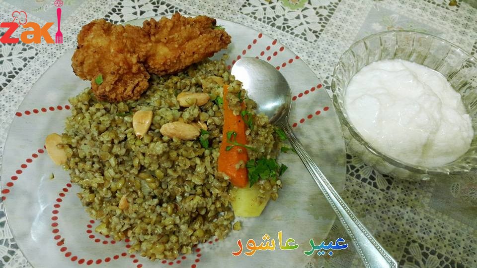 مضغوط الفريكة بطريقة سهلة جدا جدا جدا والطعم رهييييييييب