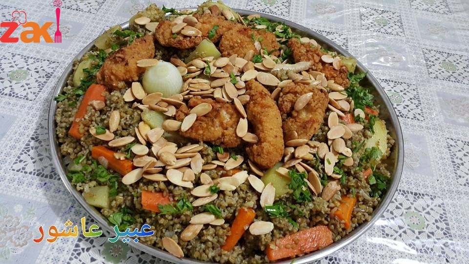 مضغوط الفريكة بطريقة سهلة جدا جدا جدا والطعم رهييييييييب