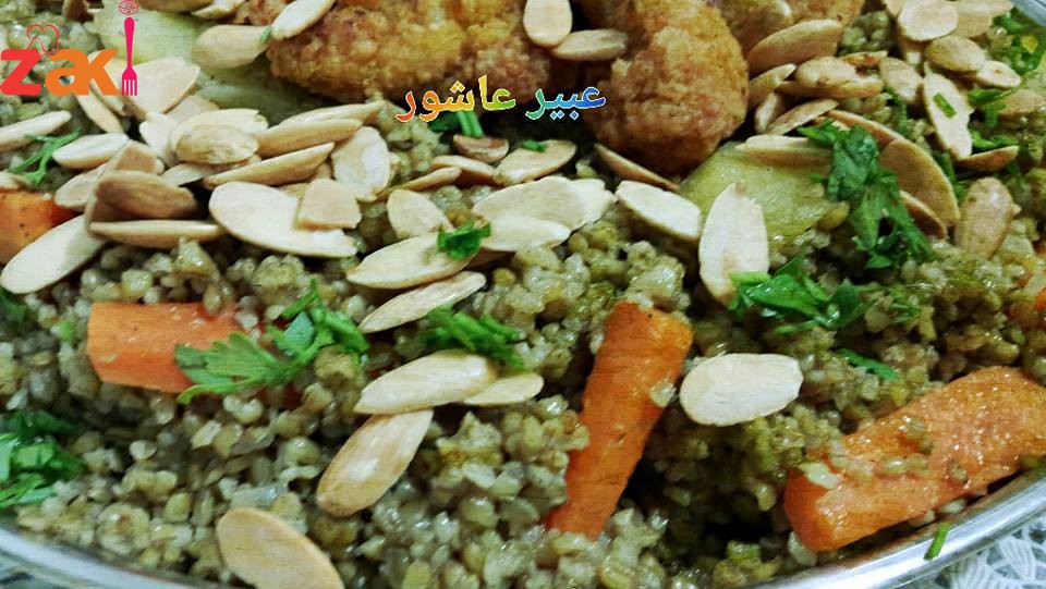 مضغوط الفريكة بطريقة سهلة جدا جدا جدا والطعم رهييييييييب