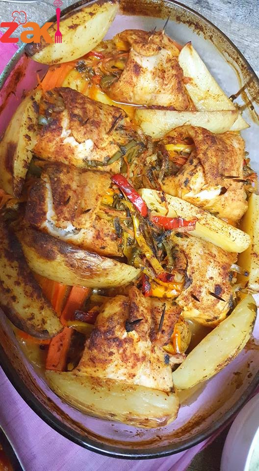 طريقة عمل سمك فيليه محشي خضار 