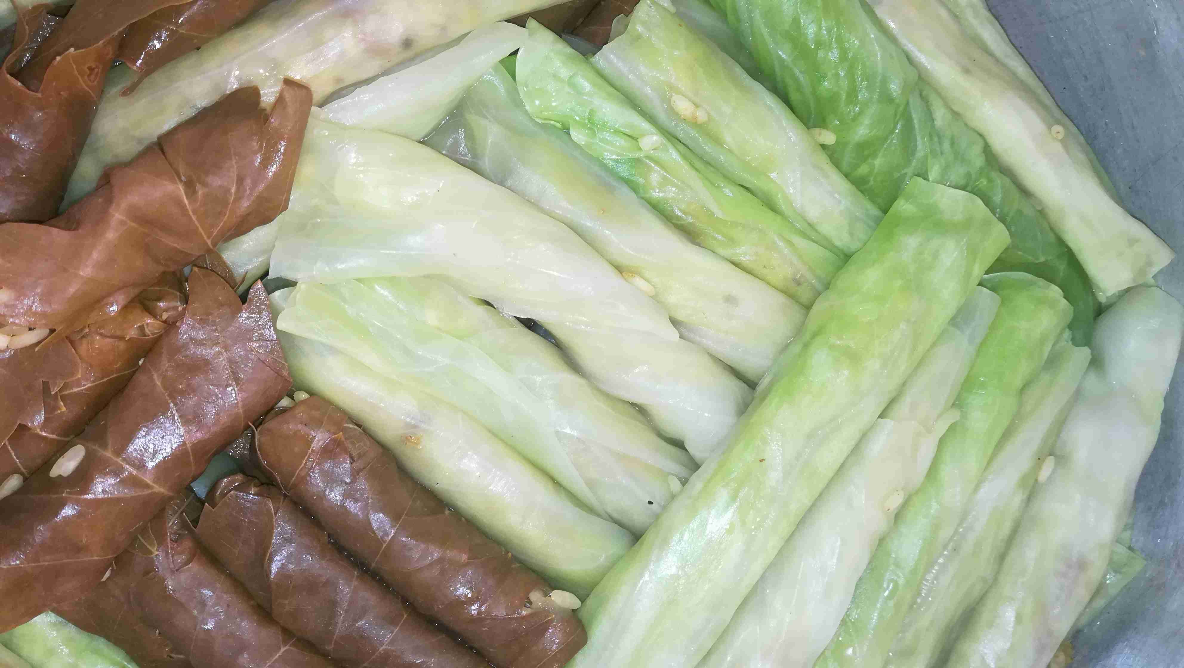 ملفوف مع لحمه وورق دوالي (ورق عنب)