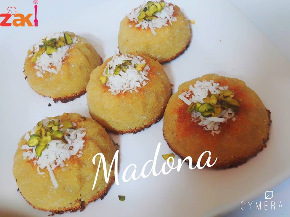 طريقة اكواب البسبوسه البسيطه