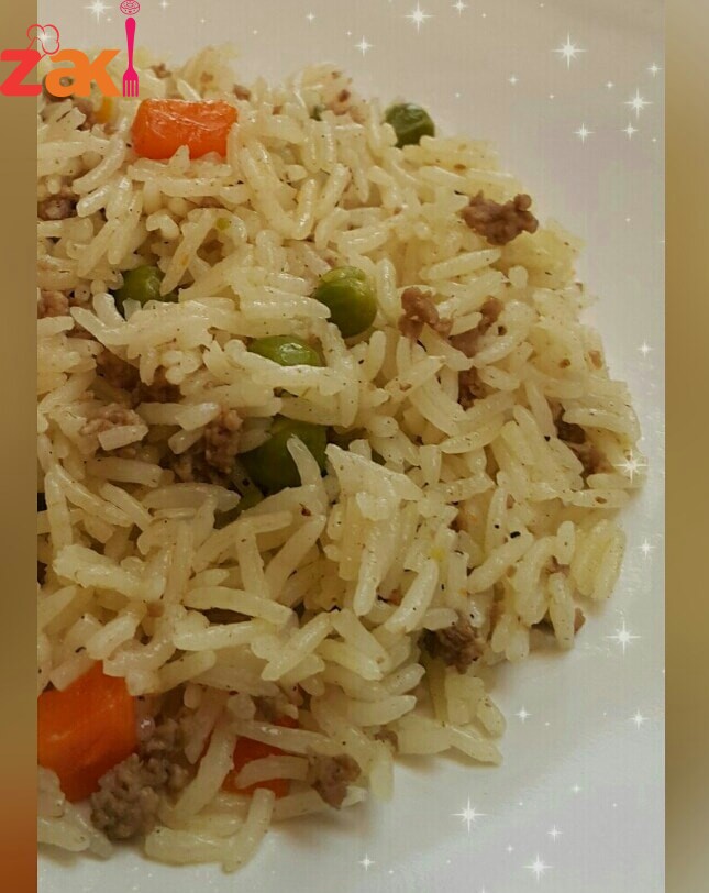 طريفة أرز باللحم المفروم والخضار