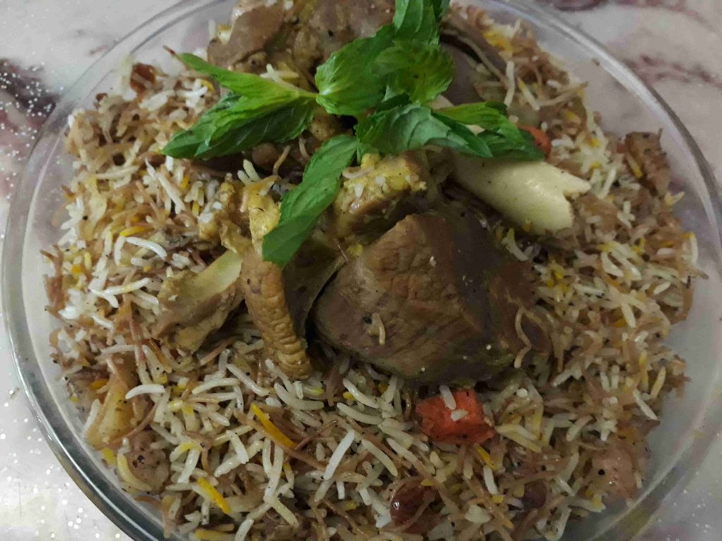 برياني الرز باللحم العراقي.....لايقاوم... #ملكة_الرز...