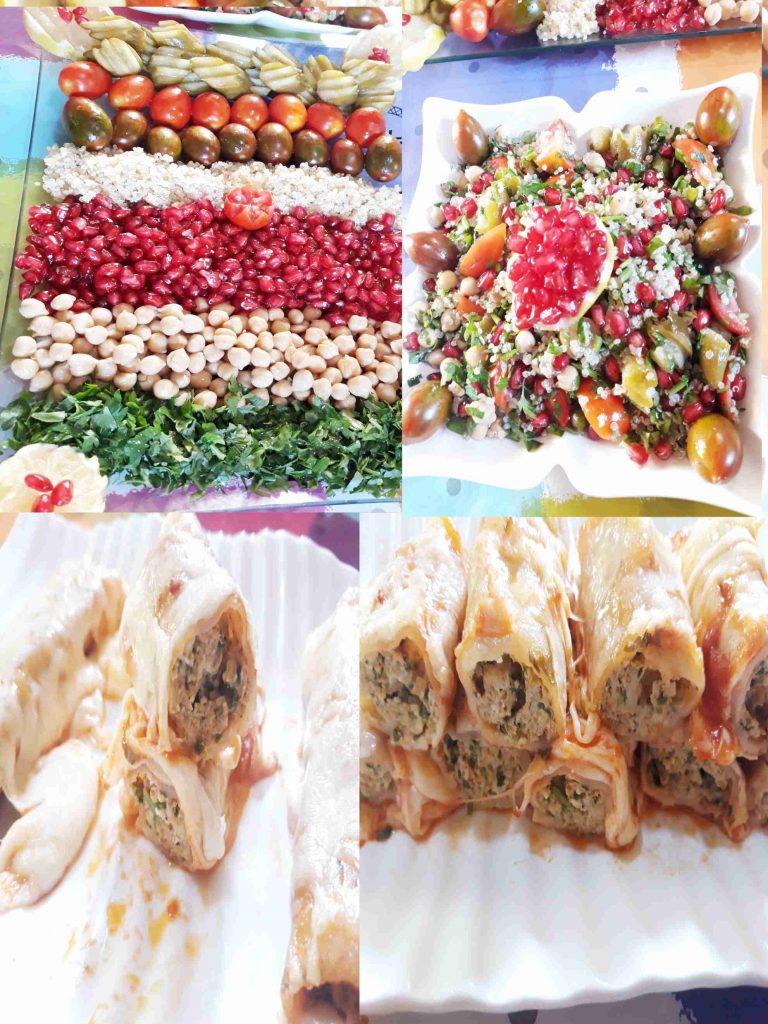 كانولوني بكفته الدجاج الحار وسلطه الكينوا الشهيه مسابقه ملكه المقبلات 