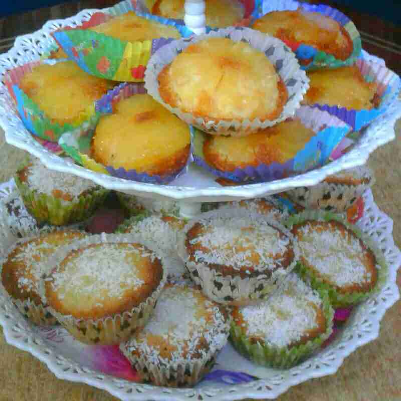 البسبوسة وكيك الأناناس "بالكب كيك"