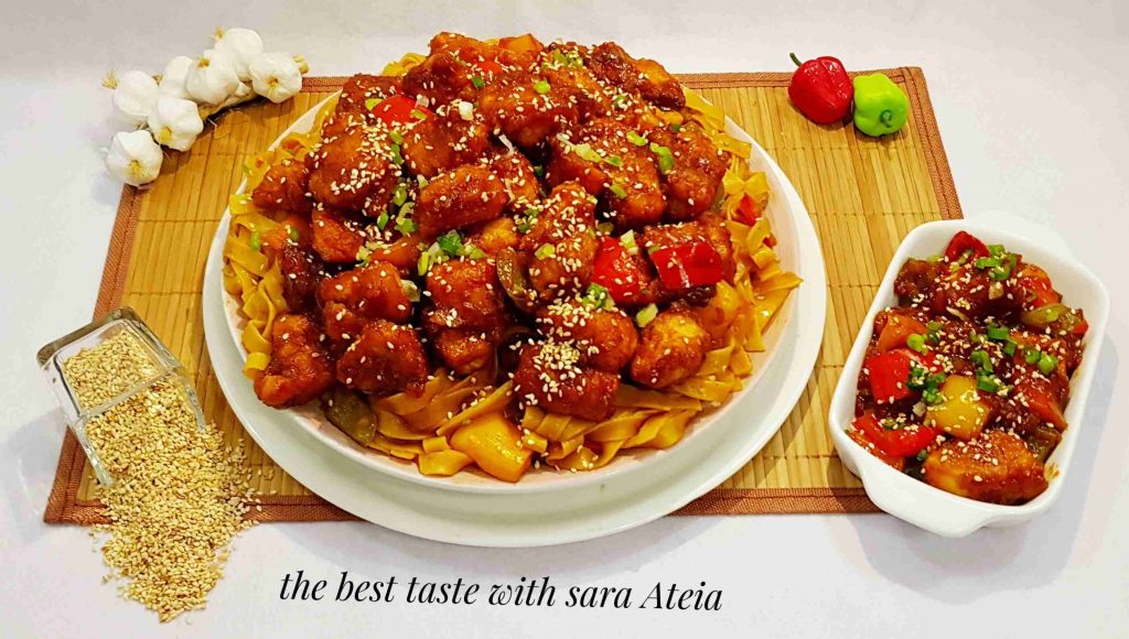 كانتون الدجاج الصينى sweet and sour chicken 