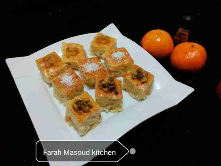 كيكة البسبوسة بالبرتقال ملكة رمضان