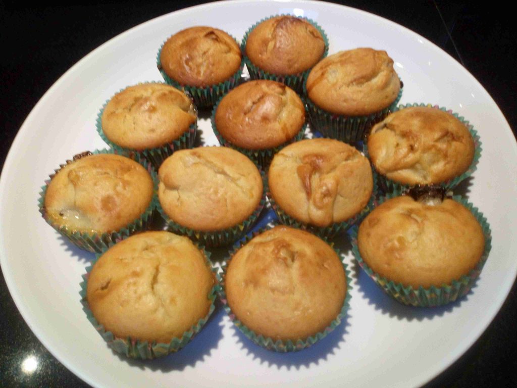 كب كيك الموز ملكة الكيك 